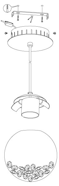 Eglo 93708 - Lampă suspendată MONTEFIO 1 LED/5W/230V