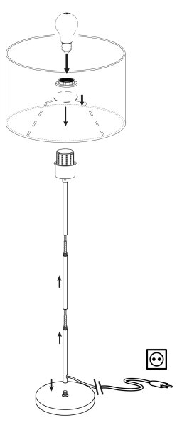 Lampadar Eglo 95164 PASTERI 1xE27/60W/230V