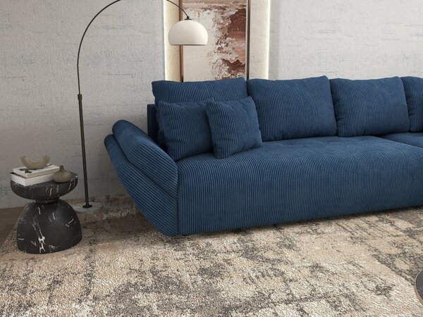 Colțar extensibil dumonde cu ladă de depozitare Berlin XL Zoom Blue 350x185 cm II