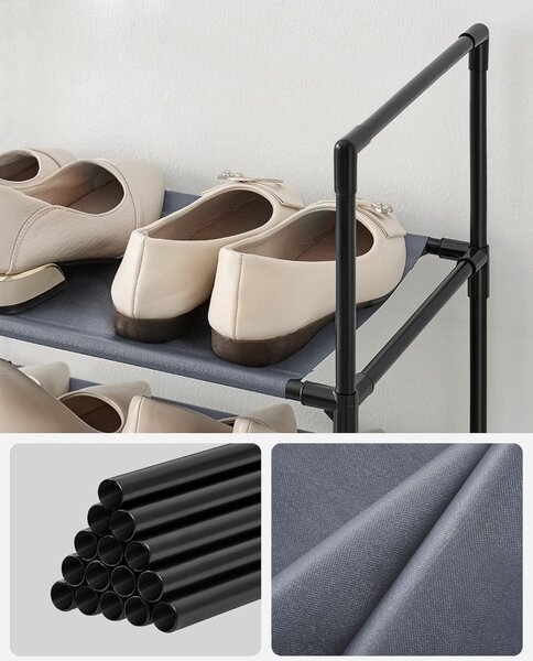 Pantofar modular Gri Songmics 33x33x173 cm