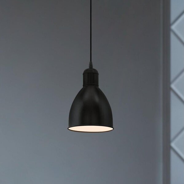 Eglo 55243 - Lustră PRIDDY suspendată pe cablu, 1xE27/60W/230V, negru