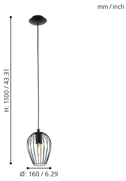Lustră Eglo 49477 NEWTOWN 1xE27/60W/230V