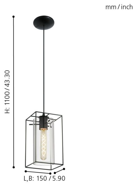 Lustră Eglo 49495 LONCINO 1xE27/60W/230V