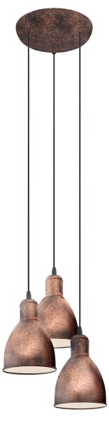Eglo 49493 - Lustră PRIDDY 1 3xE27/60W/230V