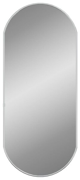 Oglindă de perete, argintiu, 70x30 cm, ovală