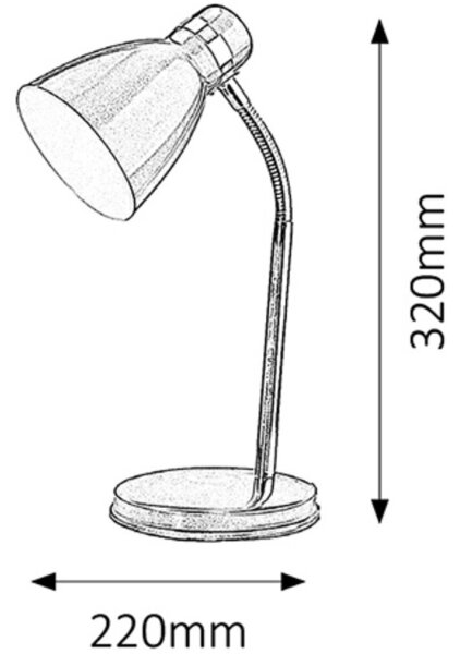 Rabalux 4206 - Lampa de masa PATRIC 1xE14/40W/230V