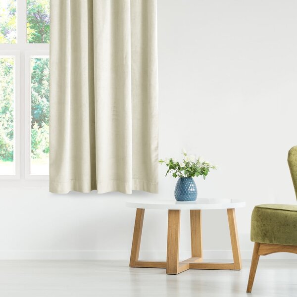 Draperie crem dimout (semi-opacă) din catifea 140x245 cm – Restilo
