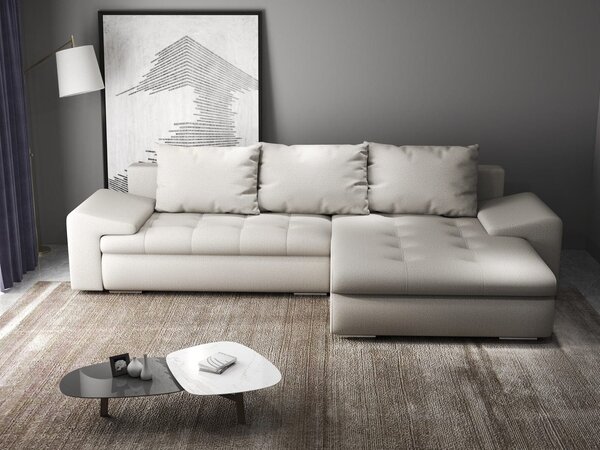 Colțar extensibil dumonde cu ladă de depozitare Leonardo Enjoy Bej 260x185 cm II