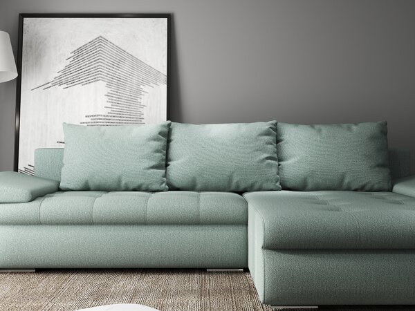 Colțar extensibil dumonde cu ladă de depozitare Leonardo Enjoy Mint 260x185 cm II
