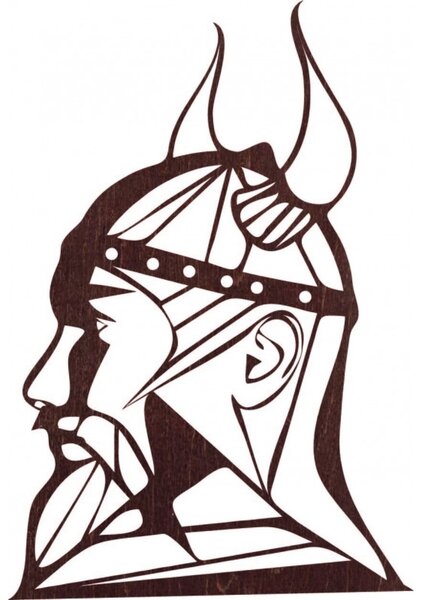 Imagine din lemn sculptat pentru perete Viking - RAGNAR