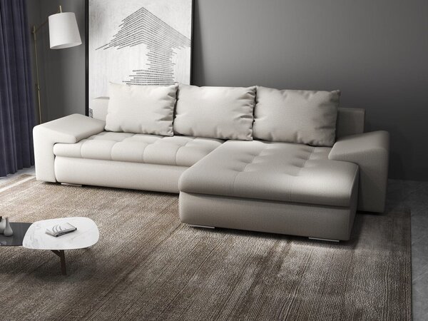 Colțar extensibil dumonde cu ladă de depozitare Leonardo Enjoy Bej 260x185 cm II