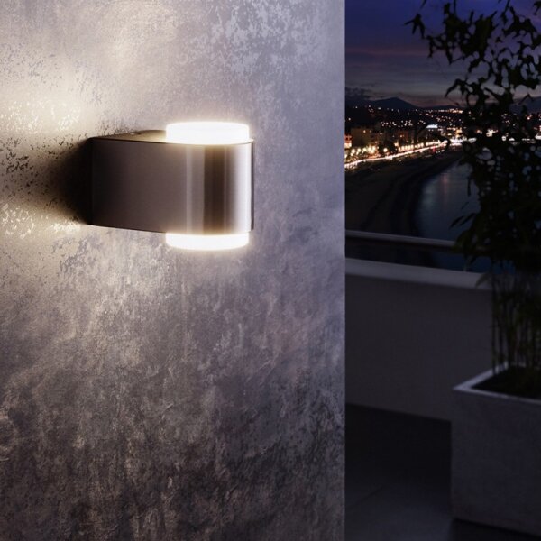 Eglo 95079 - Aplica de exterior pentru perete BRIONES 2xLED/3W/230V IP44