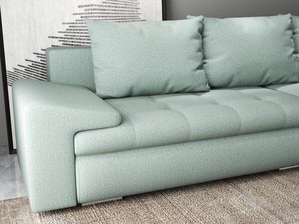Colțar extensibil dumonde cu ladă de depozitare Leonardo Enjoy Mint 260x185 cm II