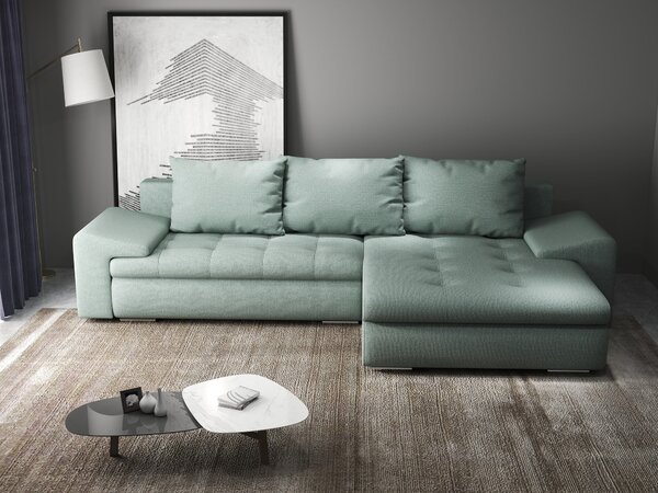 Colțar extensibil dumonde cu ladă de depozitare Leonardo Enjoy Mint 260x185 cm II