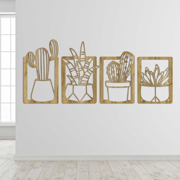 Pictură murală în patru piese cu cactuși - KOFOIR