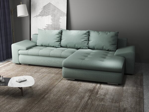 Colțar extensibil dumonde cu ladă de depozitare Leonardo Enjoy Mint 260x185 cm II