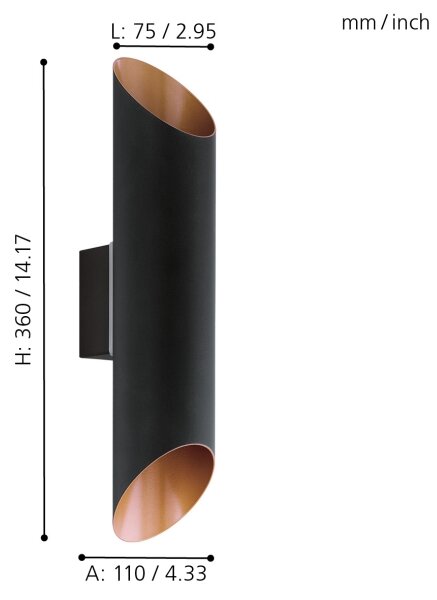 Aplică LED de exterior Eglo 94804 AGOLADA 2xLED/3,7W/230V IP44