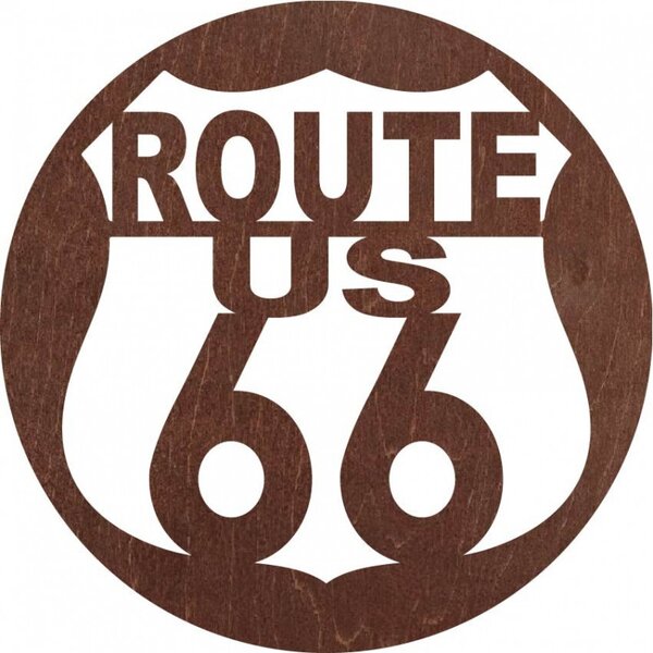 Imagine de perete din lemn U.S. ROUTE 66