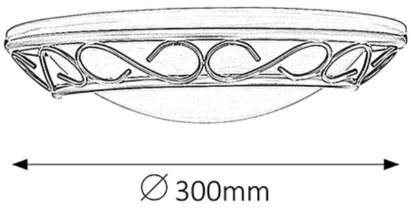 Rabalux 3721 - Aplică de perete ATHEN 1xE14/60W/230V