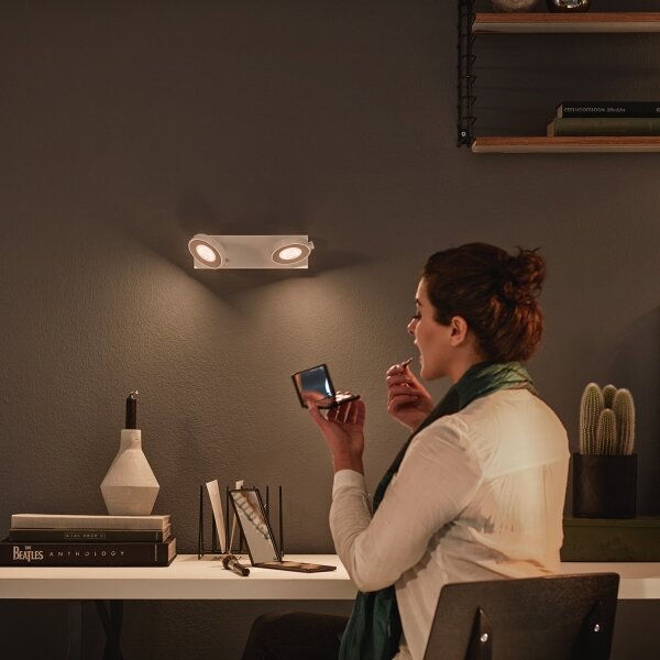 Spot dimabil MYLIVING CLOCKWORK 2xLED/4,5W Philips 53172/31/P0