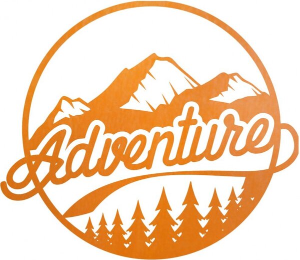 Imagine de perete din lemn cu motiv natural - ADVENTURE