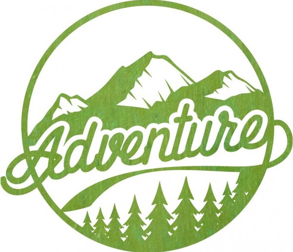 Imagine de perete din lemn cu motiv natural - ADVENTURE