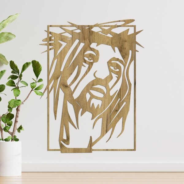 Pictură murală pe lemn Iisus Hristos - FAITHO