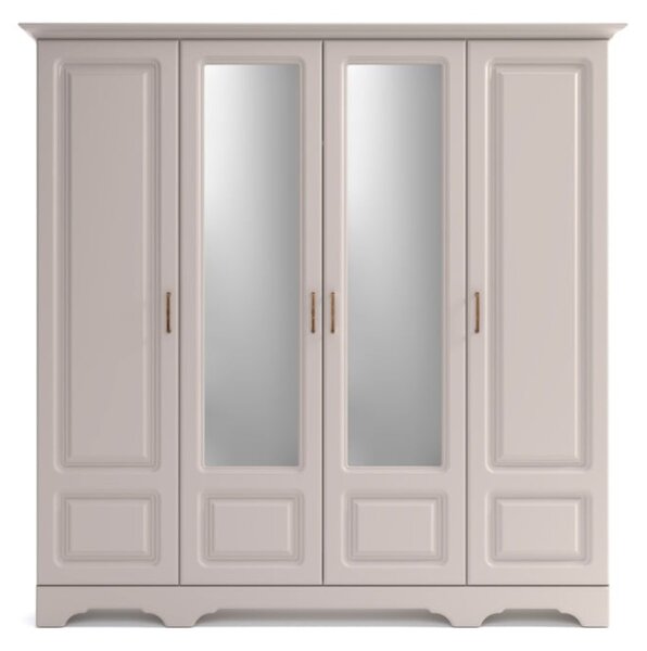 Dormitor Boston, Dulap 4 usi, comoda 2 usi + 3 sertare, pat 160x200, 2 noptiere