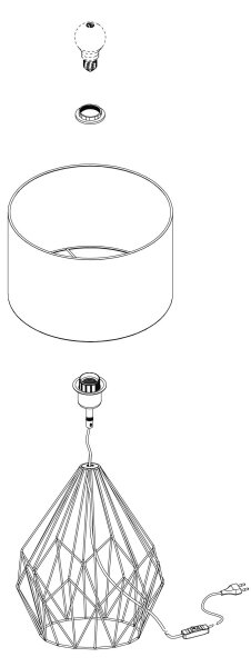 Eglo 95185 - Lampa de masa PEDREGAL 1xE27/60W/230V