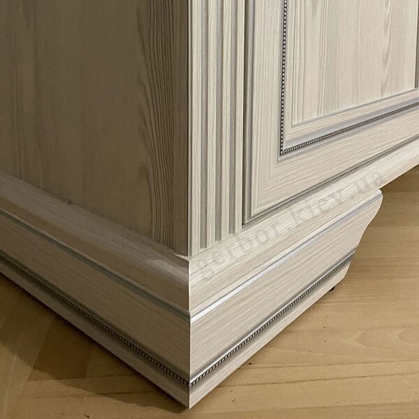 Dormitor White, Dulap 3 usi, comoda 4 sertare, pat 160x200cm, 2 noptiere, Alb texturat