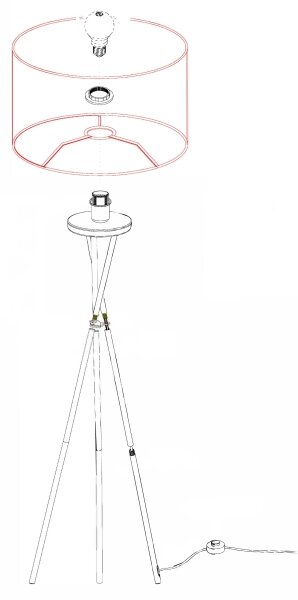 Eglo 95539 - Lampadar FONDACHELLI 1xE27/60W/230V