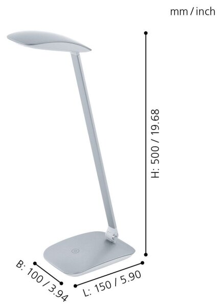 Eglo 95694 - Lampă de masă LED reglabilă CAJERO LED/4,5W/USB