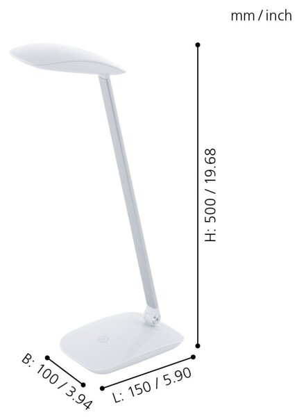 Eglo 95695 - Lampă de masă LED reglabilă CAJERO LED/4,5W/12V/230V