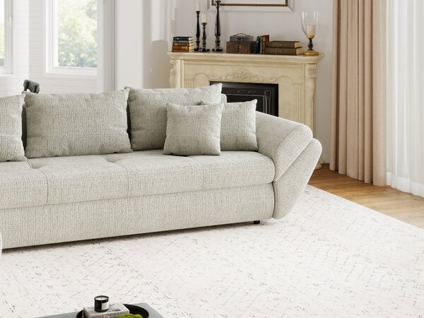 Colțar extensibil dumonde cu ladă de depozitare Loana XL Cremona Bej 04 335x185 cm