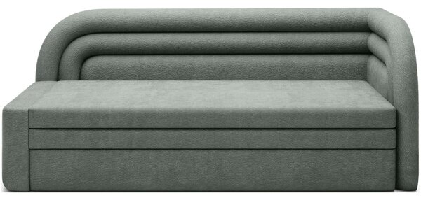 Canapea verde extensibilă/cu spațiu de depozitare cu tapițerie din chenille cu colț pe partea dreaptă 223 cm Fabillo – ELTAP