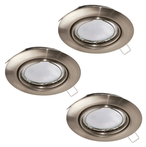 Eglo 94408 - Set de 3 spoturi LED încastrate PENETO 3xGU10-LED/5W/230V