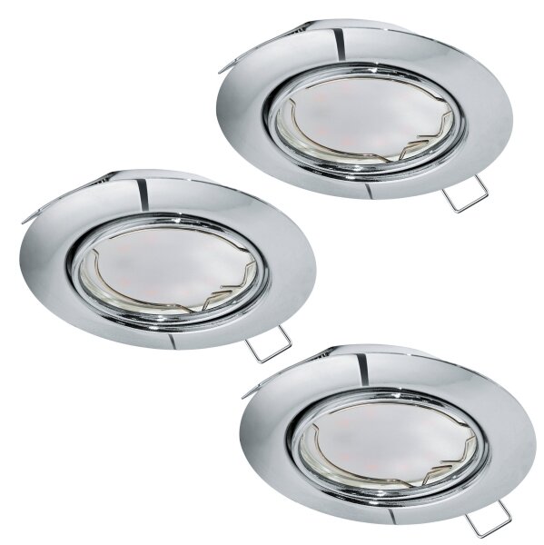 Eglo 94407 - Set de 3 spoturi LED încastrate PENETO, 3x GU10-LED/5W/230V