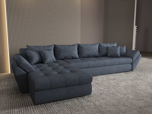 Colțar extensibil dumonde cu ladă de depozitare Loana XL Enjoy Antracit 335x185 cm