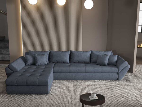 Colțar extensibil dumonde cu ladă de depozitare Loana XL Enjoy Antracit 335x185 cm