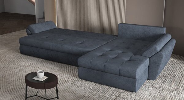 Colțar extensibil dumonde cu ladă de depozitare Loana XL Enjoy Antracit 335x185 cm