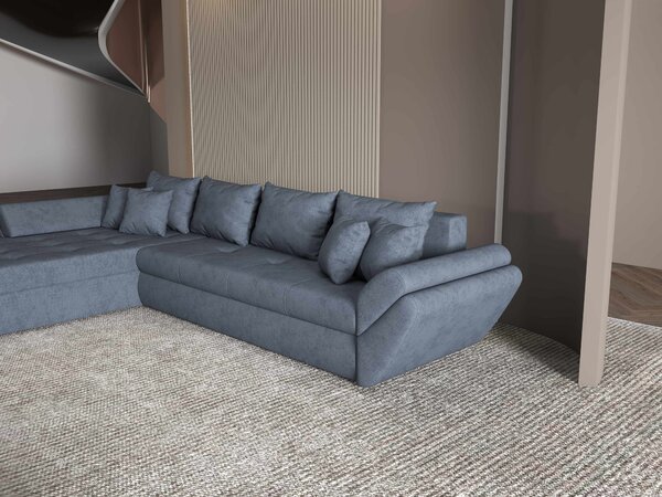 Colțar extensibil dumonde cu ladă de depozitare Loana XL Enjoy Antracit 335x185 cm