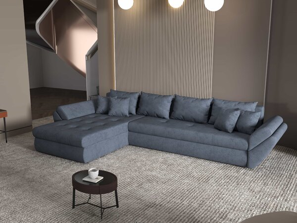 Colțar extensibil dumonde cu ladă de depozitare Loana XL Enjoy Antracit 335x185 cm