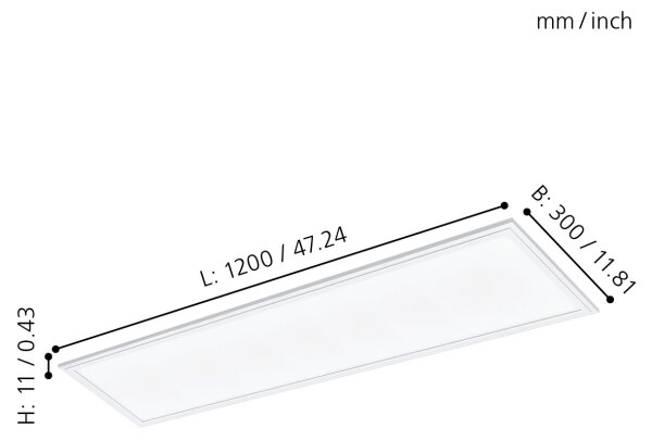 Panou LED încastrat LED/40W/230V Eglo