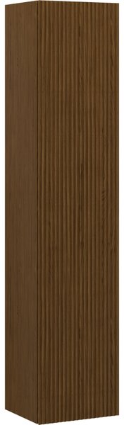 Mexen Rivel, piedestal pentru baie 35 cm, 1 ușă, canelat, nuc, 91A21-03016-1-BF86