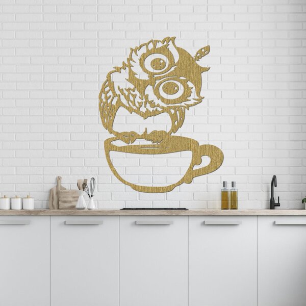 Pictură murală drăguță cu o bufniță într-o cupă | ROZALKA