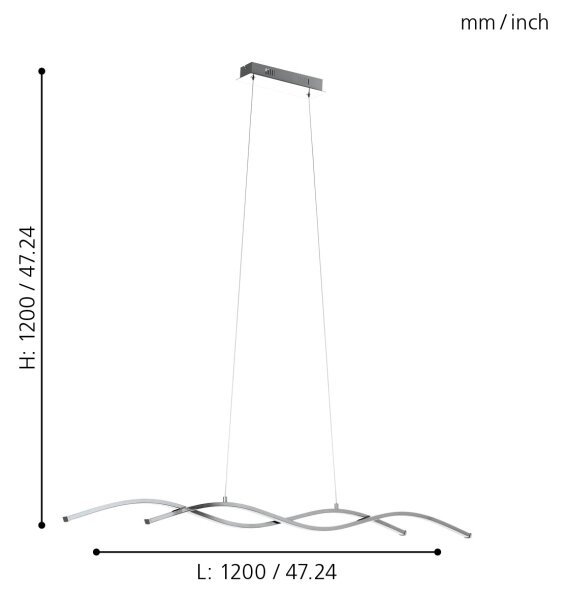 Eglo 96104 - LED Lustra LASANA 2 2xLED/14W/230V