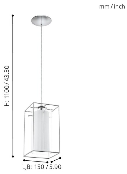 Eglo 94377 - Lustra LONCINO 1 1xE27/60W/230V