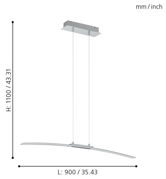 Eglo 95147 - LED Lustra LASANA LED/30W/230V