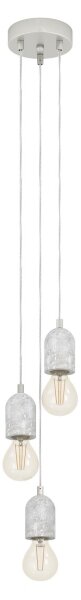 Eglo 95523 - Lustră SILVARES 3xE27/60W/230V