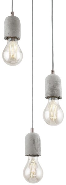 Eglo 95523 - Lustră SILVARES 3xE27/60W/230V